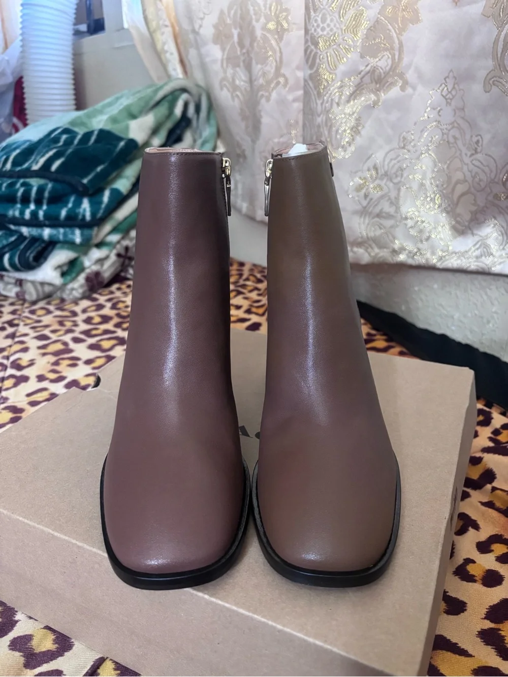 Coach Shana Leather Bootie in Saddle Brown